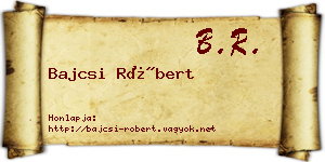 Bajcsi Róbert névjegykártya